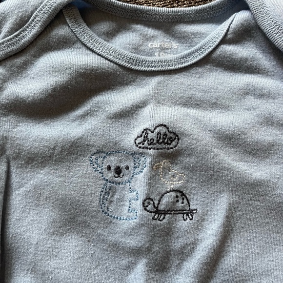 2 Blue Carter’s 18 Month Baby Onesies - Picture 5 of 6